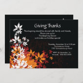 Vallen laat Thanksgiving Dinner Kaart (Voorkant / Achterkant)