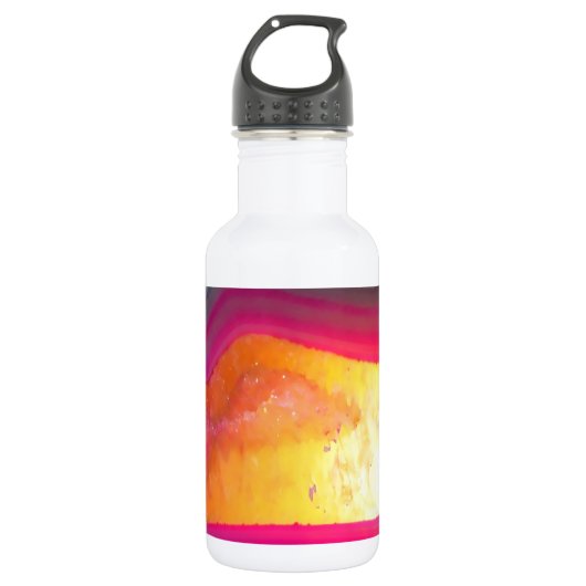 Vallen Roze Geode Glow Waterfles (Voorkant)