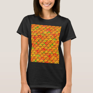 Vallen Sinaasappel en Groene Schalen T-shirt