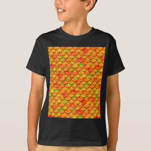 Vallen Sinaasappel en Groene Schalen T-shirt