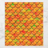 Vallen Sinaasappel en Groene Schalen Wijn Etiket (Enkel label)