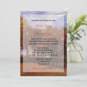 Vallen trouwuitnodigingen van bruid en bruom af kaart (Staand voorkant)