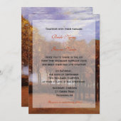 Vallen trouwuitnodigingen van bruid en bruom af kaart (Voorkant / Achterkant)