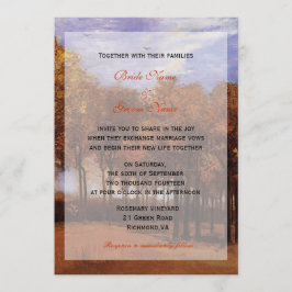 Vallen trouwuitnodigingen van bruid en bruom af kaart