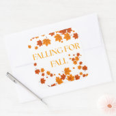 Vallen van Herfst Vierkante Sticker (Envelop)