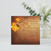 Vallen verlaat noodlijdende huwelijksuitnodiging kaart (Staand voorkant)