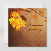 Vallen verlaat noodlijdende huwelijksuitnodiging kaart (Achterkant)