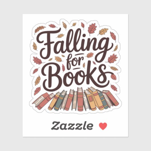 Vallen voor boeken – Gezellig Herfst lezen Sticker (Vel)