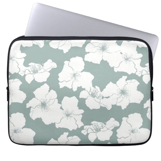 Vallen voor Camellia - Moss Laptop Sleeve (Voorkant)