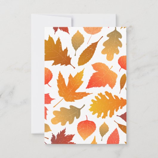 Vallen voor de herfst - Cosy Leaf Pattern Bedankkaart (Voorkant)