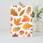 Vallen voor de herfst - Cosy Leaf Pattern Bedankkaart (Staand voorkant)