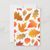 Vallen voor de herfst - Cosy Leaf Pattern Bedankkaart (Achterkant)