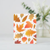 Vallen voor de herfst - Cosy Leaf Pattern Briefkaart (Staand voorkant)