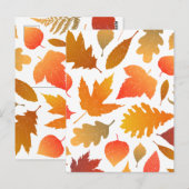 Vallen voor de herfst - Cosy Leaf Pattern Briefkaart (Voorkant / Achterkant)