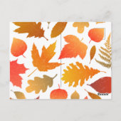 Vallen voor de herfst - Cosy Leaf Pattern Briefkaart (Achterkant)
