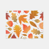 Vallen voor de herfst - Cosy Leaf Pattern Fleece Deken (Voorkant (Horizontaal))