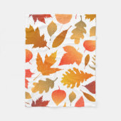 Vallen voor de herfst - Cosy Leaf Pattern Fleece Deken (Voorkant)