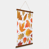 Vallen voor de herfst - Cosy Leaf Pattern Hangend Wandkleed (Gebogen)