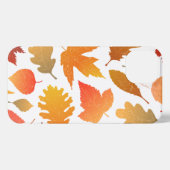 Vallen voor de herfst - Cosy Leaf Pattern iPhone Hoesje (Achterkant horizontaal)