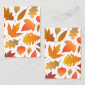 Vallen voor de herfst - Cosy Leaf Pattern Notitiekaartje (Voorkant / Achterkant)