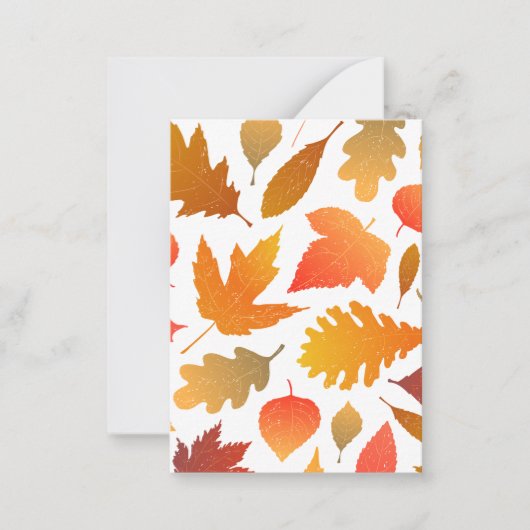Vallen voor de herfst - Cosy Leaf Pattern Notitiekaartje (Voorkant)