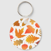 Vallen voor de herfst - Cosy Leaf Pattern Sleutelhanger (Voorkant)
