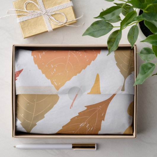 Vallen voor de herfst - Cosy Leaf Pattern Tissuepapier (Geschenk)