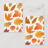 Vallen voor de herfst - Cosy Leaf Pattern Visitekaartje (Voorkant / Achterkant)