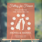 Vallen voor eeuwig | Rustieke bruiloft welkom Acryl Bord (Neutraal)