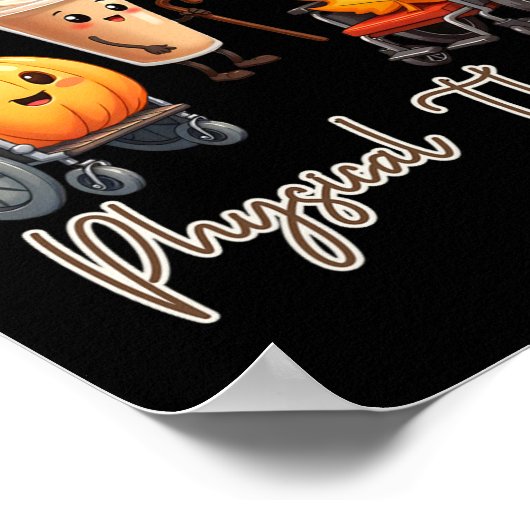 Vallen voor fysiotherapie Thanksgiving pompoen Poster (Hoek)