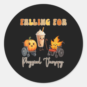 Vallen voor fysiotherapie Thanksgiving pompoen Ronde Sticker