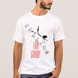Vallen voor goede typografie Stick Figure Art T-shirt
