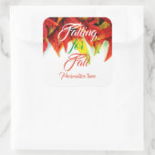 Vallen voor herfst herfst esdoorn blad elegant roo vierkante sticker (Tas)