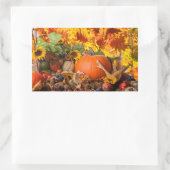 "VALLEN VOOR HERFST / VAKANTIE" THANKSGIVING STICK RECHTHOEKIGE STICKER (Tas)