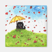 Vallen voor jou Fuzzy Cat Love Bihrle Magneet (Voorkant)