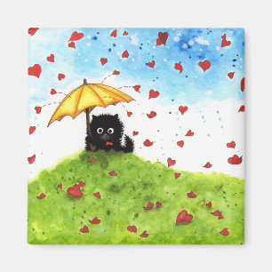 Vallen voor jou Fuzzy Cat Love Bihrle Magneet