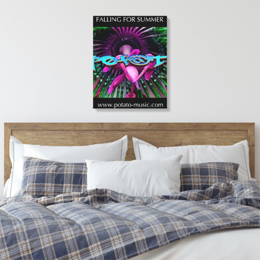 Vallend canvas afdruk (Insitu (Slaapkamer))