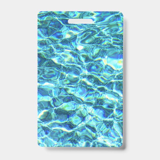 Vallend glinsterend water badge (Voorzijde)