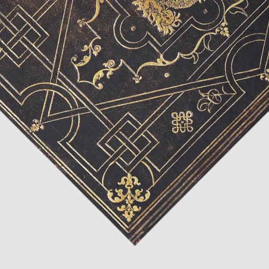 Vallend leder en goud tissuepapier (Detail)