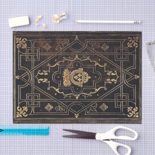 Vallend leder en goud tissuepapier (Craft)