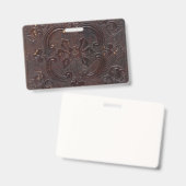 Vallend Oud Leren Boek Badge (Voor- en achterkant)