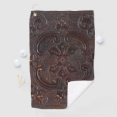Vallend Oud Leren Boek Golfhanddoek (Insitu)