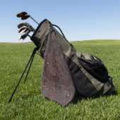 Vallend Oud Leren Boek Golfhanddoek (Groen)
