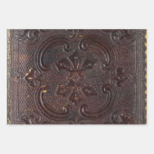 Vallend Oud Leren Boek Inpakpapier Vel (Voorkant 2)