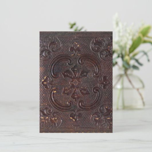Vallend Oud Leren Boek Kaart (Staand voorkant)