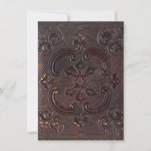 Vallend Oud Leren Boek Kaart