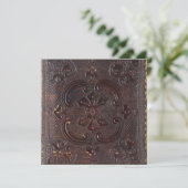 Vallend Oud Leren Boek Kaart (Staand voorkant)