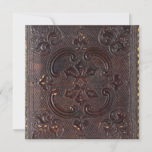 Vallend Oud Leren Boek Kaart (Voorkant)