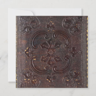 Vallend Oud Leren Boek Kaart