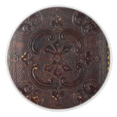 Vallend Oud Leren Boek Keramische Knop (Voorkant)